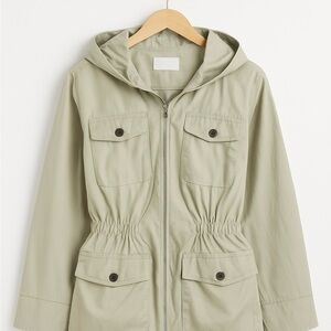 Vintage Lightweight Hooded Utility Spring Coat | Water-Resistant